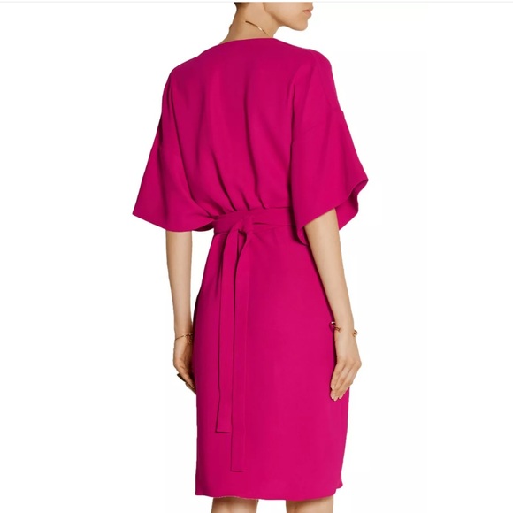 Issa Geri Stretch Crepe Wrap Effect Sz 8 - Picture 3 of 10